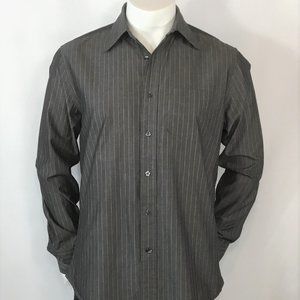 GAP Grey Striped Dress Shirt